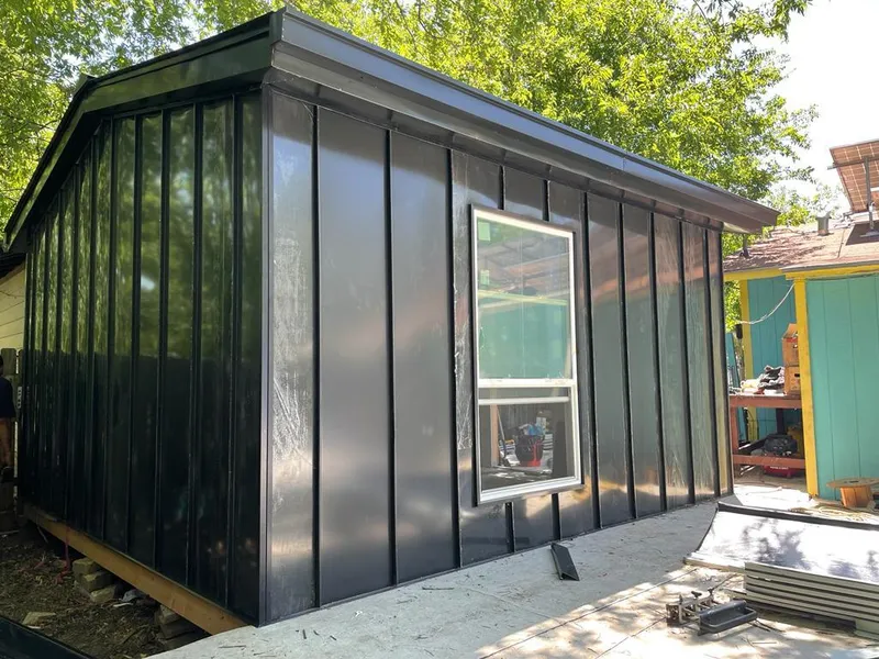 Black standing seam metal wall panels for Metal Roof Installation in McNair